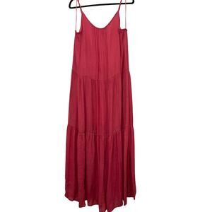 HYFVE Dusty Rose Maxi Tiered Dress